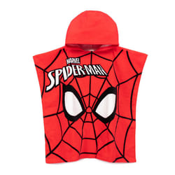 Spider-Man - Poncho de bain - Enfant - Taille unique (Rouge / Noir / Blanc)