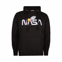 NASA - Sweat à capuche VINTAGE ROCKET - Homme (Noir / Blanc)