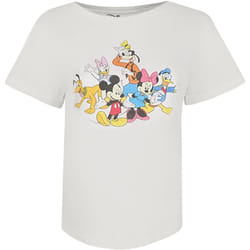 Disney - T-shirt MICKEY MINNIE & THE GANG - Femme (Blanc)
