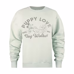 Disney - Sweat PUPPY LOVE - Femme (Vert de gris)