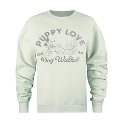 Disney - Sweat PUPPY LOVE - Femme (Vert de gris)