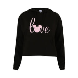 Disney - Sweat court à capuche LOVE MICKEY - Femme (Noir)