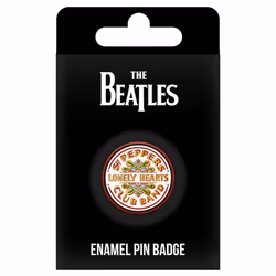 The Beatles - Badge SGT PEPPERS CLUB BAND (Blanc / Jaune / Rouge)