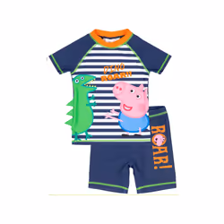 Peppa Pig - Maillot de bain anti-UV ROAR! - Garçon (Bleu / Blanc / Orange)