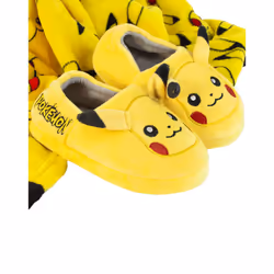 Pokemon - Chaussons - Enfant (Jaune/Gris/Noir)