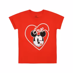 Disney - T-shirt - Fille (Rouge)