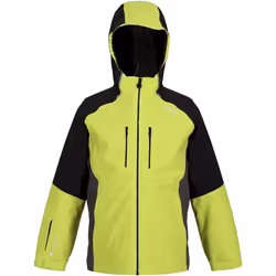 Regatta - Veste imperméable HYDRATE - Enfant (Vert kaki clair / Noir)