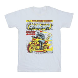 Marvel - T-shirt GHOST RIDER CHEST DEATHRACE - Homme (Blanc)