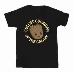 Marvel - T-shirt AM GROOT CUTEST GUARDIAN - Fille (Noir)
