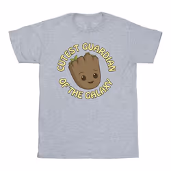 Marvel - T-shirt AM GROOT CUTEST GUARDIAN - Fille (Gris chiné)