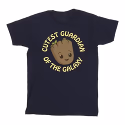 Marvel - T-shirt AM GROOT CUTEST GUARDIAN - Fille (Bleu marine)