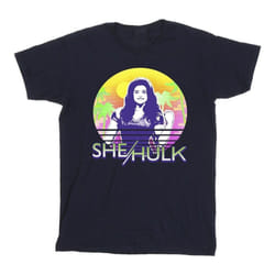 Marvel - T-shirt SHE-HULK: ATTORNEY AT LAW SUNSET SMILE - Homme (Bleu marine)