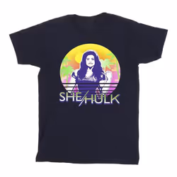 Marvel - T-shirt SHE-HULK: ATTORNEY AT LAW SUNSET SMILE - Homme (Bleu marine)