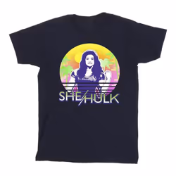 Marvel - T-shirt SHE-HULK: ATTORNEY AT LAW SUNSET SMILE - Homme (Bleu marine)