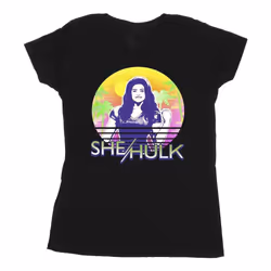 Marvel - T-shirt SHE-HULK: ATTORNEY AT LAW SUNSET SMILE - Femme (Noir)