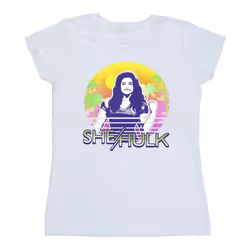 Marvel - T-shirt SHE-HULK: ATTORNEY AT LAW SUNSET SMILE - Femme (Blanc)