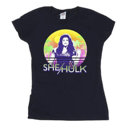 Marvel - T-shirt SHE-HULK: ATTORNEY AT LAW SUNSET SMILE - Femme (Bleu marine)