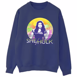 Marvel - Sweat SHE-HULK: ATTORNEY AT LAW SUNSET SMILE - Femme (Bleu marine)