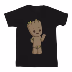 Marvel - T-shirt AM GROOT - Fille (Noir)