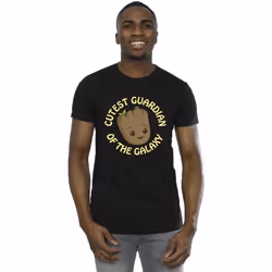 Marvel - T-shirt AM GROOT CUTEST GUARDIAN - Homme (Noir)