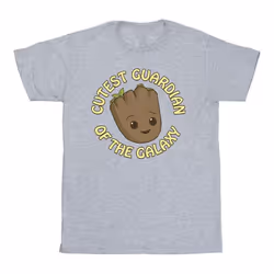 Marvel - T-shirt AM GROOT CUTEST GUARDIAN - Homme (Gris chiné)