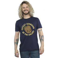 Marvel - T-shirt AM GROOT CUTEST GUARDIAN - Homme (Bleu marine)