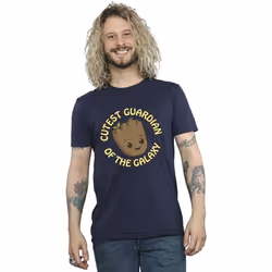 Marvel - T-shirt AM GROOT CUTEST GUARDIAN - Homme (Bleu marine)