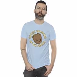 Marvel - T-shirt AM GROOT CUTEST GUARDIAN - Homme (Bleu clair)