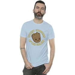 Marvel - T-shirt AM GROOT CUTEST GUARDIAN - Homme (Bleu clair)