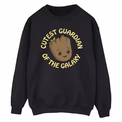 Marvel - Sweat AM GROOT CUTEST GUARDIAN - Homme (Noir)
