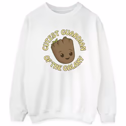 Marvel - Sweat AM GROOT CUTEST GUARDIAN - Homme (Blanc)