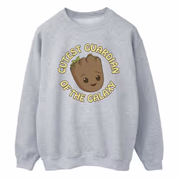 Marvel - Sweat AM GROOT CUTEST GUARDIAN - Homme (Gris chiné)