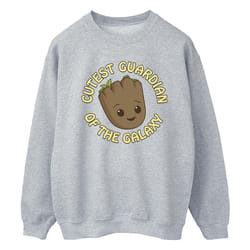 Marvel - Sweat AM GROOT CUTEST GUARDIAN - Homme (Gris chiné)