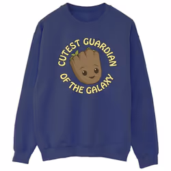 Marvel - Sweat AM GROOT CUTEST GUARDIAN - Homme (Bleu marine)