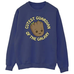 Marvel - Sweat AM GROOT CUTEST GUARDIAN - Homme (Bleu marine)