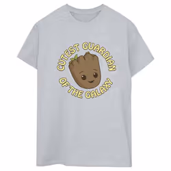 Marvel - T-shirt AM GROOT CUTEST GUARDIAN - Femme (Gris chiné)