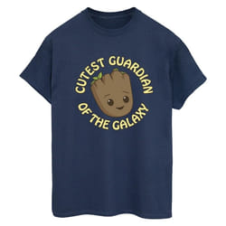 Marvel - T-shirt AM GROOT CUTEST GUARDIAN - Femme (Bleu marine)