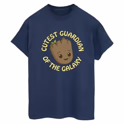 Marvel - T-shirt AM GROOT CUTEST GUARDIAN - Femme (Bleu marine)
