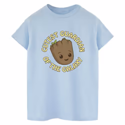 Marvel - T-shirt AM GROOT CUTEST GUARDIAN - Femme (Bleu clair)
