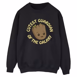 Marvel - Sweat AM GROOT CUTEST GUARDIAN - Femme (Noir)