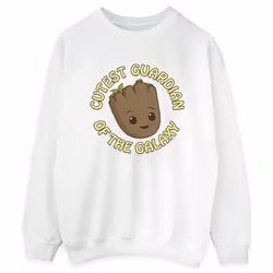 Marvel - Sweat AM GROOT CUTEST GUARDIAN - Femme (Blanc)