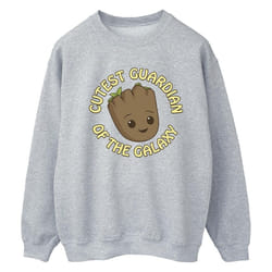 Marvel - Sweat AM GROOT CUTEST GUARDIAN - Femme (Gris chiné)