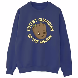 Marvel - Sweat AM GROOT CUTEST GUARDIAN - Femme (Bleu marine)