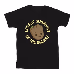 Marvel - T-shirt AM GROOT CUTEST GUARDIAN - Garçon (Noir)