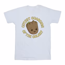 Marvel - T-shirt AM GROOT CUTEST GUARDIAN - Garçon (Blanc)