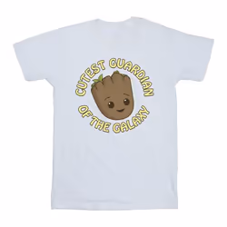 Marvel - T-shirt AM GROOT CUTEST GUARDIAN - Garçon (Blanc)