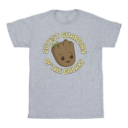 Marvel - T-shirt AM GROOT CUTEST GUARDIAN - Garçon (Gris chiné)