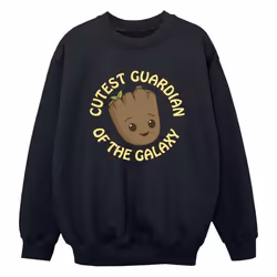 Marvel - Sweat AM GROOT CUTEST GUARDIAN - Garçon (Noir)
