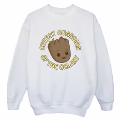 Marvel - Sweat AM GROOT CUTEST GUARDIAN - Garçon (Blanc)