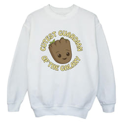 Marvel - Sweat AM GROOT CUTEST GUARDIAN - Garçon (Blanc)